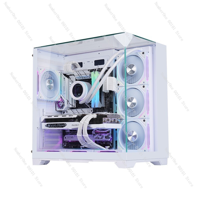 Pc Case Fan - ATX Gaming PC-kast Panoramisch Gehard Glas
