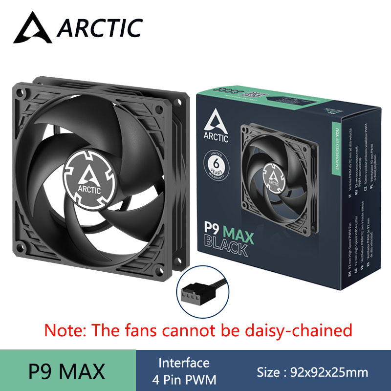 Pc Case Fan - ARCTIC P9 Max Zwarte Computer Case