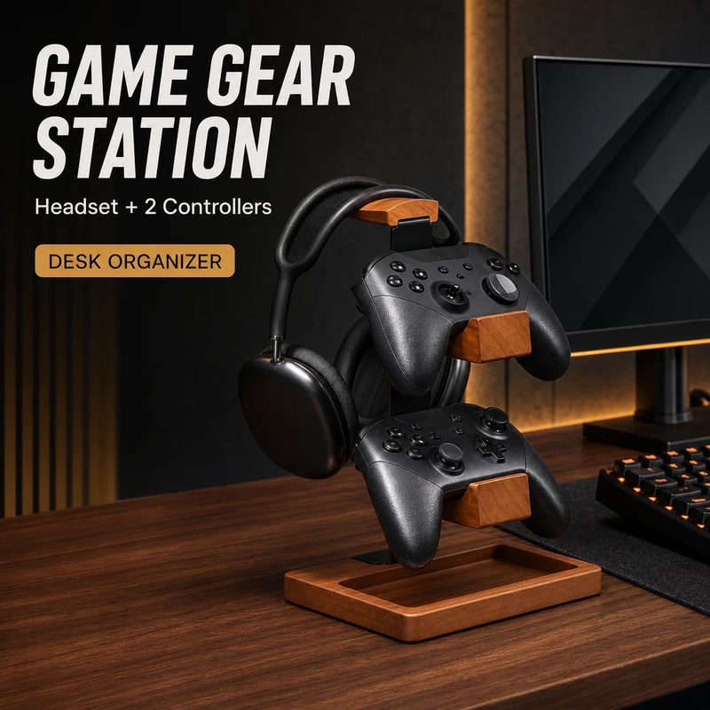 Pc Gaming Earphones - Houten hoofdtelefoonstandaard, gaming-headsethouder, bureau-earphone-rek, organizer voor