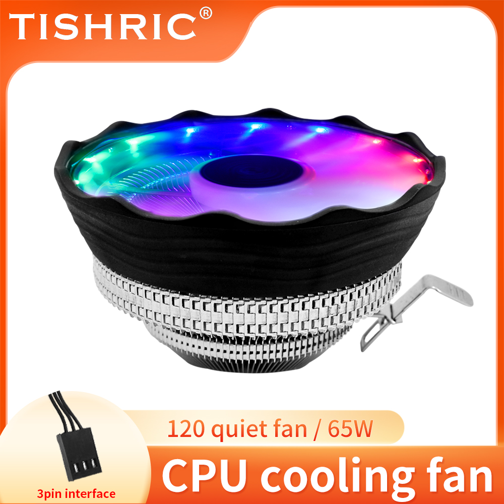 Pc Case Fan - TISHRIC CPU-koelerventilator RGB PWM 3-pins computerkastventilator
