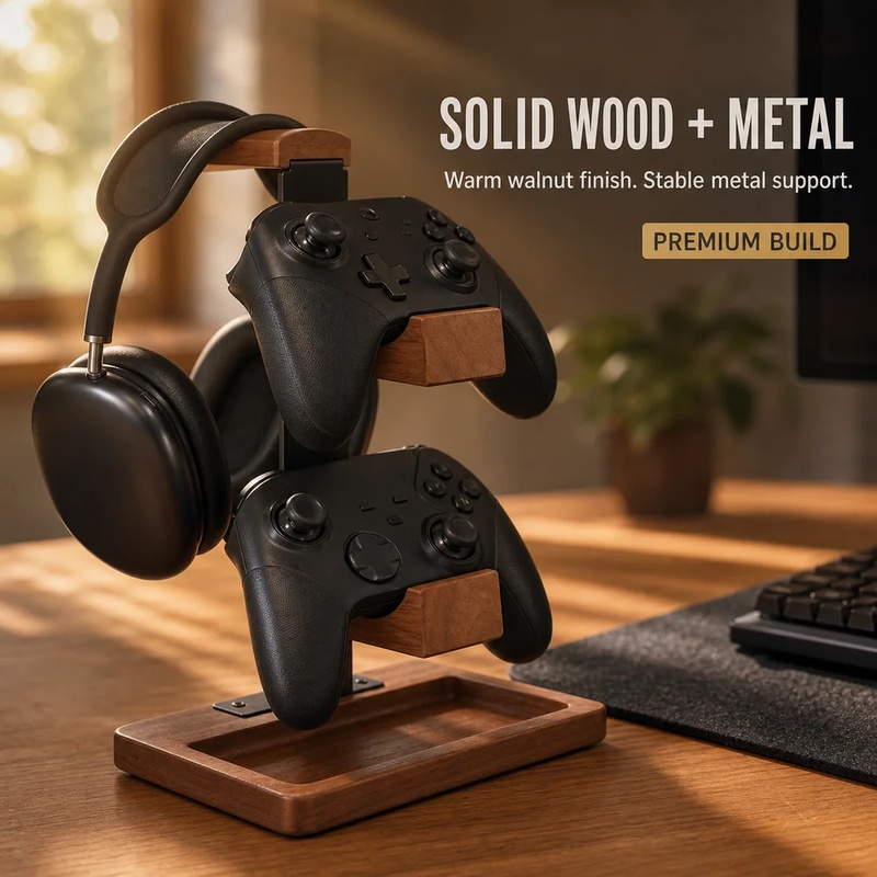 Houten hoofdtelefoonstandaard, - Pc Gaming Earphones recensie en prijs