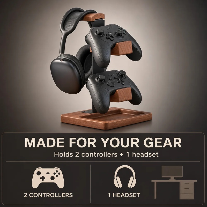 Houten hoofdtelefoonstandaard, - Pc Gaming Earphones recensie en prijs