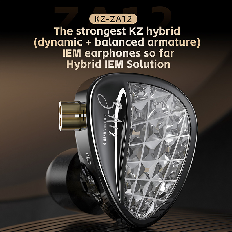 KZ ZA12 2DD + 4BA Hybride IEM- - Pc Gaming Earphones recensie en prijs